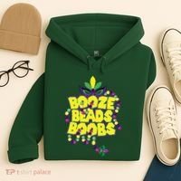 Mardi Gras Booze Beads Boobs Celebration Hoodie thumb 4