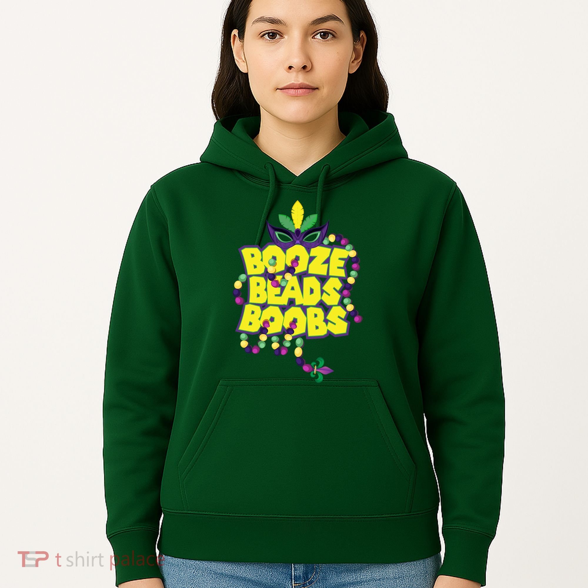 Mardi Gras Booze Beads Boobs Celebration Hoodie