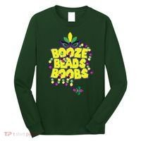 Mardi Gras Booze Beads Boobs Celebration Long Sleeve Shirt thumb 0
