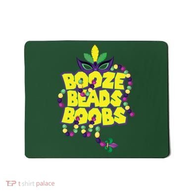 Mardi Gras Booze Beads Boobs Celebration Mousepad