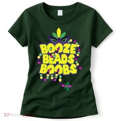 Mardi Gras Booze Beads Boobs Celebration Women's T-Shirt