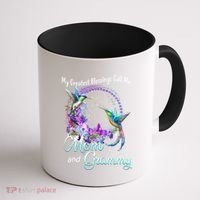 My Greatest Blessings Call Me Mom And Grammy Hummingbird Gift Coffee Mug thumb 1