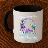 My Greatest Blessings Call Me Mom And Grammy Hummingbird Gift Coffee Mug thumb 2
