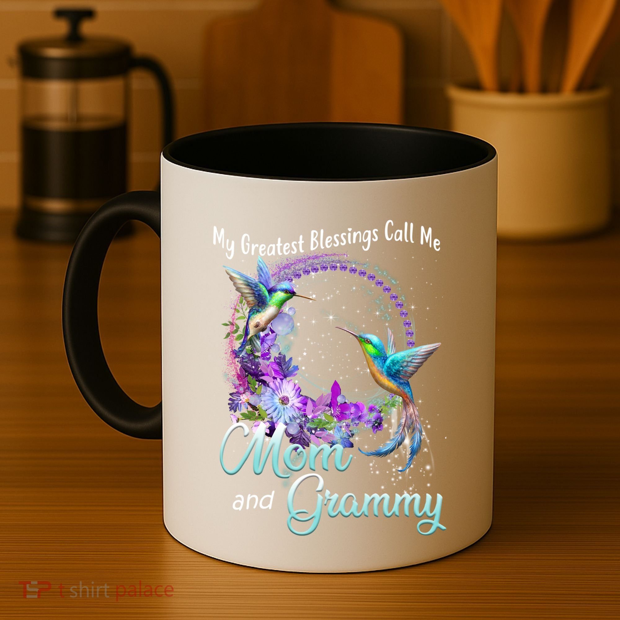 My Greatest Blessings Call Me Mom And Grammy Hummingbird Gift Coffee Mug