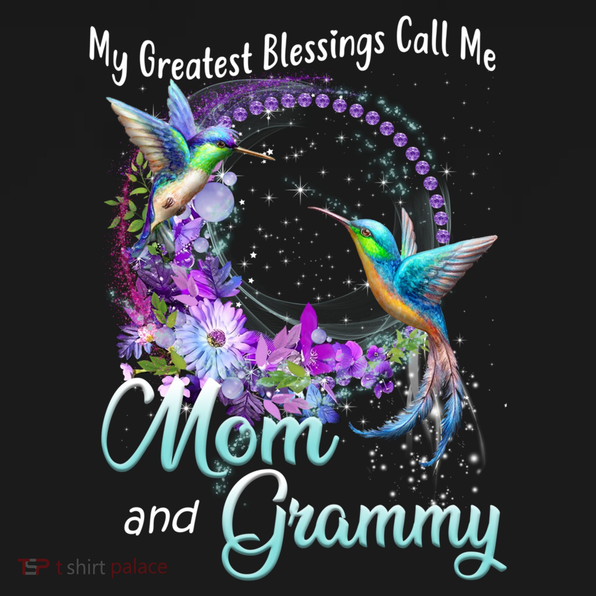 My Greatest Blessings Call Me Mom And Grammy Hummingbird Gift Women's Hoodie