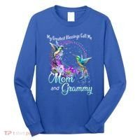 My Greatest Blessings Call Me Mom And Grammy Hummingbird Gift Long Sleeve Shirt thumb 0