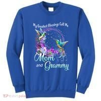 My Greatest Blessings Call Me Mom And Grammy Hummingbird Gift Sweatshirt thumb 0