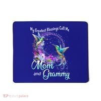 My Greatest Blessings Call Me Mom And Grammy Hummingbird Gift Mousepad thumb 0