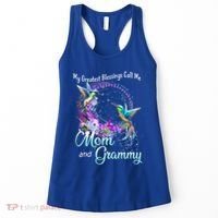 My Greatest Blessings Call Me Mom And Grammy Hummingbird Gift Women's Tank Top thumb 0