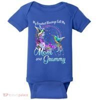 My Greatest Blessings Call Me Mom And Grammy Hummingbird Gift Baby Bodysuit thumb 0