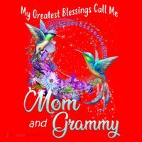 My Greatest Blessings Call Me Mom And Grammy Hummingbird Gift Santa Hat thumb 1