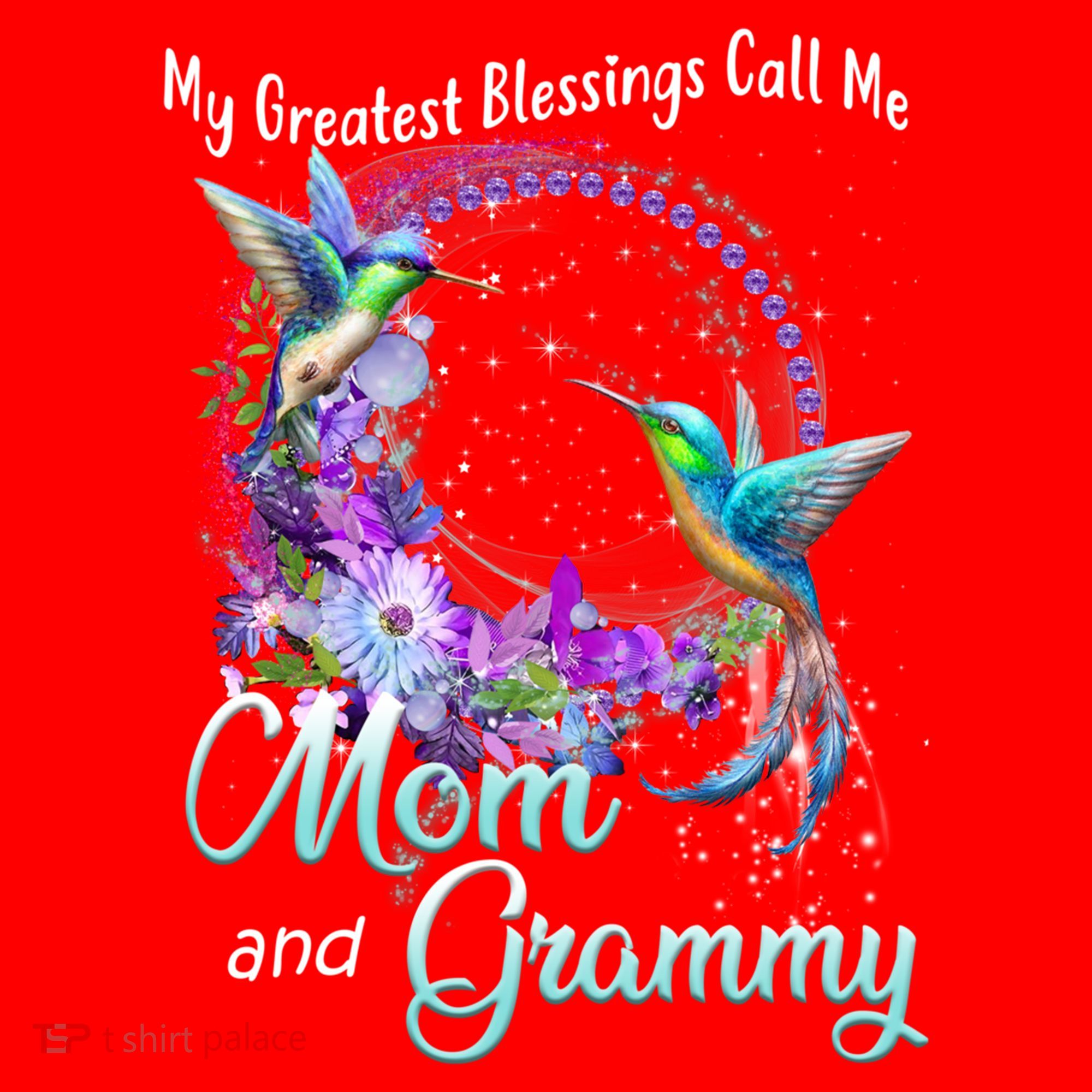 My Greatest Blessings Call Me Mom And Grammy Hummingbird Gift Santa Hat