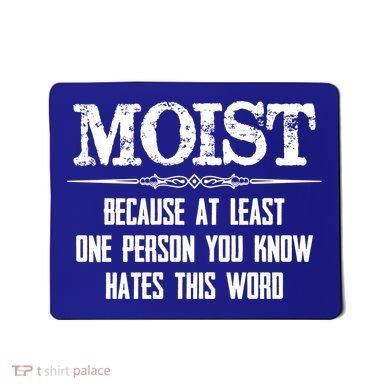 Moist Gift Because One Person You Know Hates This Word Gift Funny Funny Gift Mousepad