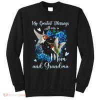 My Greatest Blessing Call Me Mom And Grandma Hummingbird Sweatshirt thumb 0