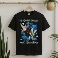 My Greatest Blessing Call Me Mom And Grandma Hummingbird T-Shirt thumb 2