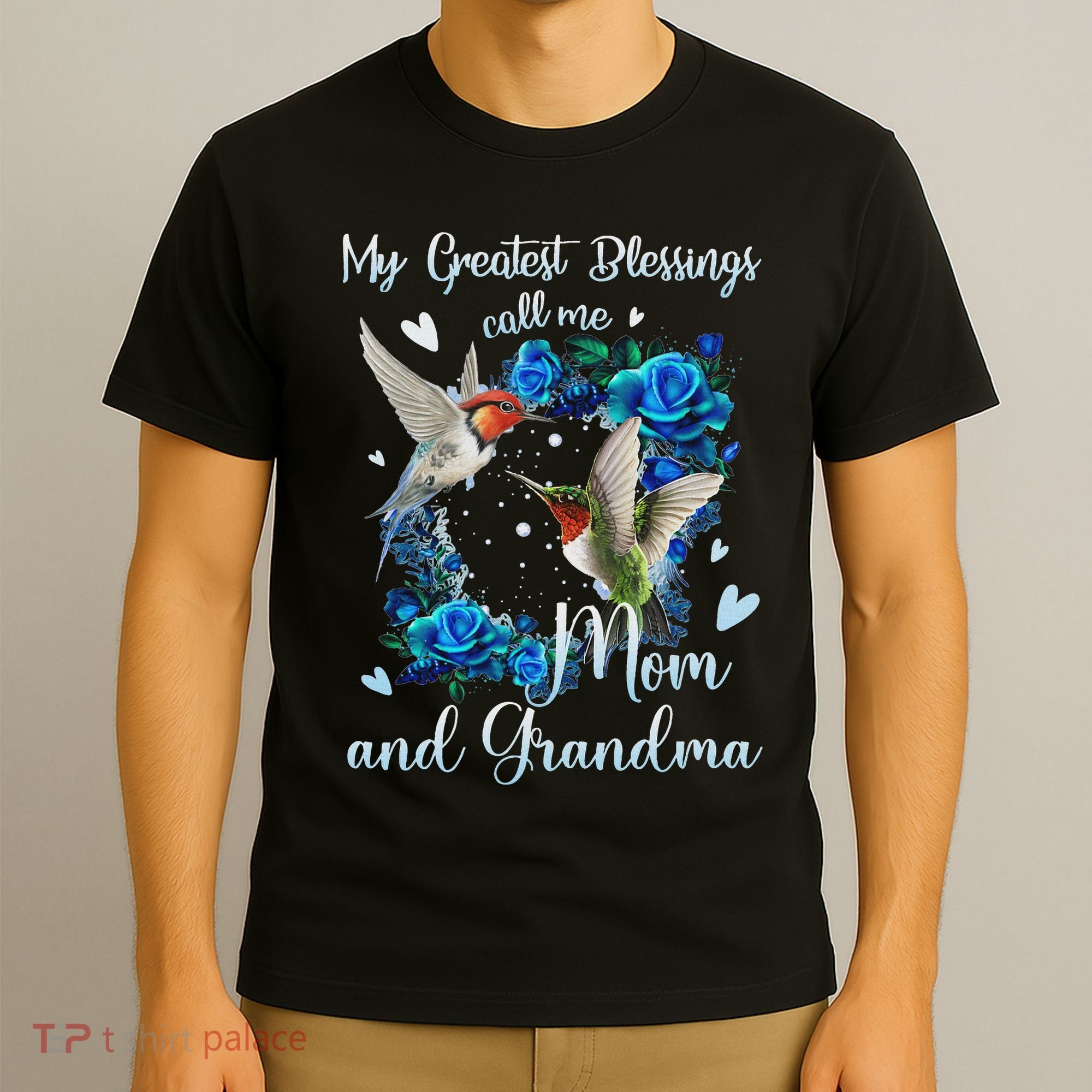 My Greatest Blessing Call Me Mom And Grandma Hummingbird T-Shirt