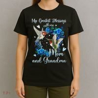 My Greatest Blessing Call Me Mom And Grandma Hummingbird T-Shirt thumb 4