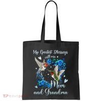 My Greatest Blessing Call Me Mom And Grandma Hummingbird Tote Bag thumb 0