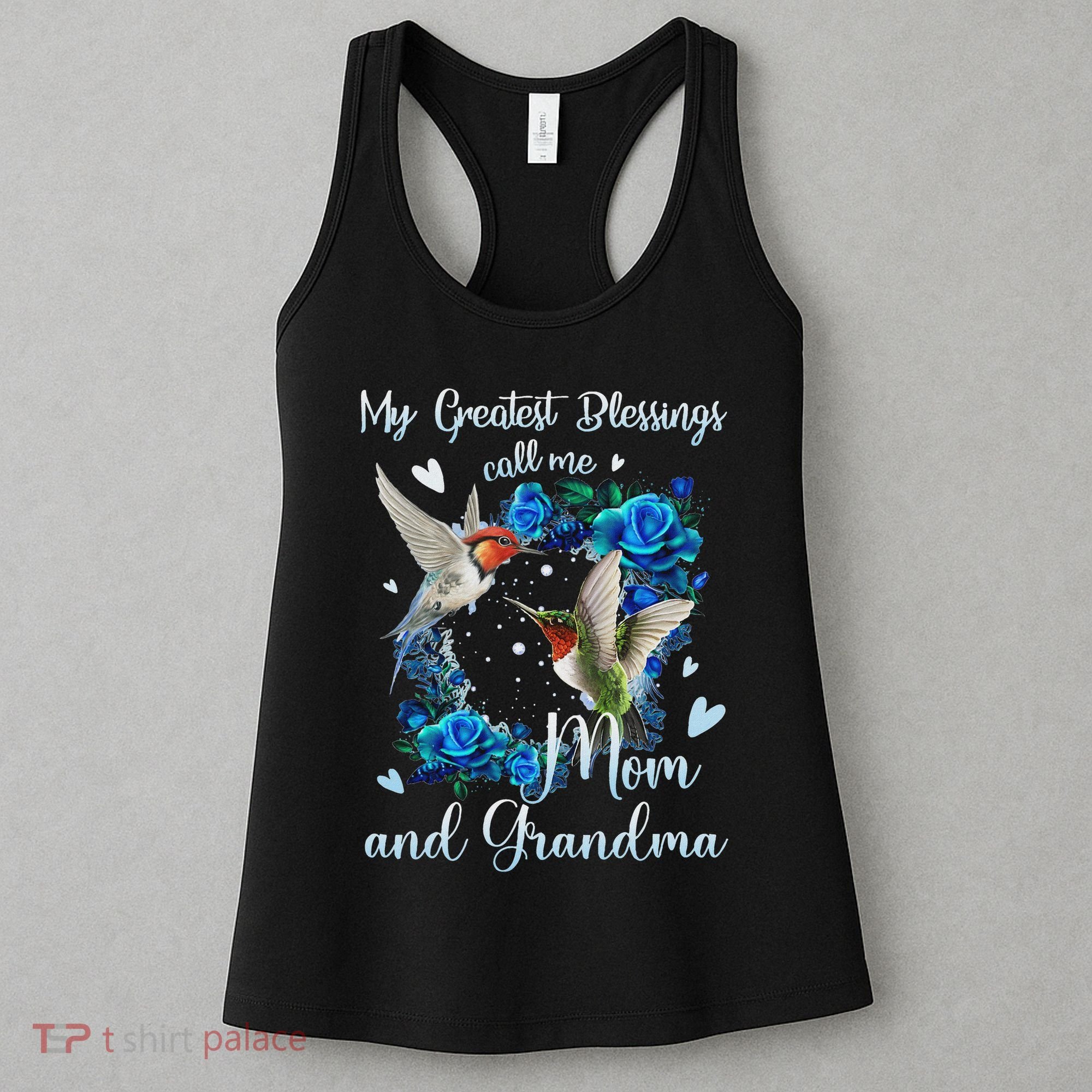 My Greatest Blessing Call Me Mom And Grandma Hummingbird Women's Tank Top