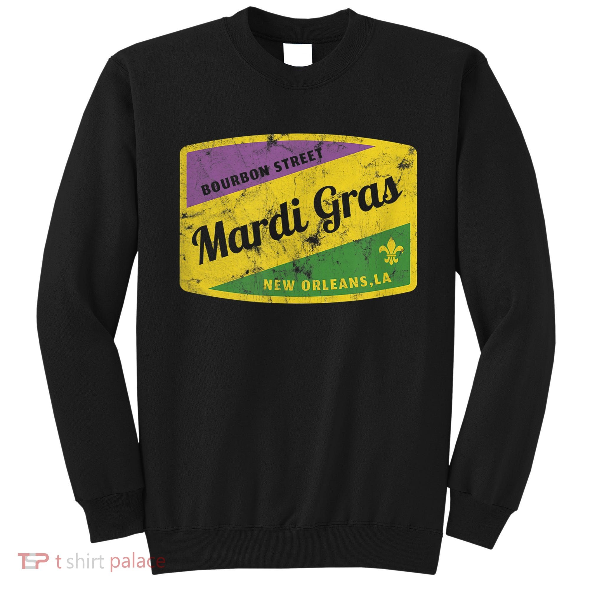 Mardi Gras Bourbon Street & New Orleans Retro Gift Sweatshirt