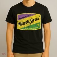 Mardi Gras Bourbon Street & New Orleans Retro Gift T-Shirt thumb 3
