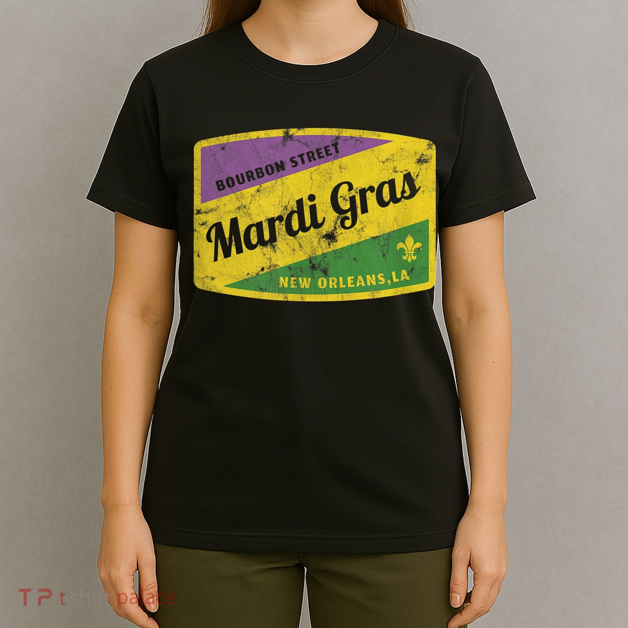 Mardi Gras Bourbon Street & New Orleans Retro Gift T-Shirt