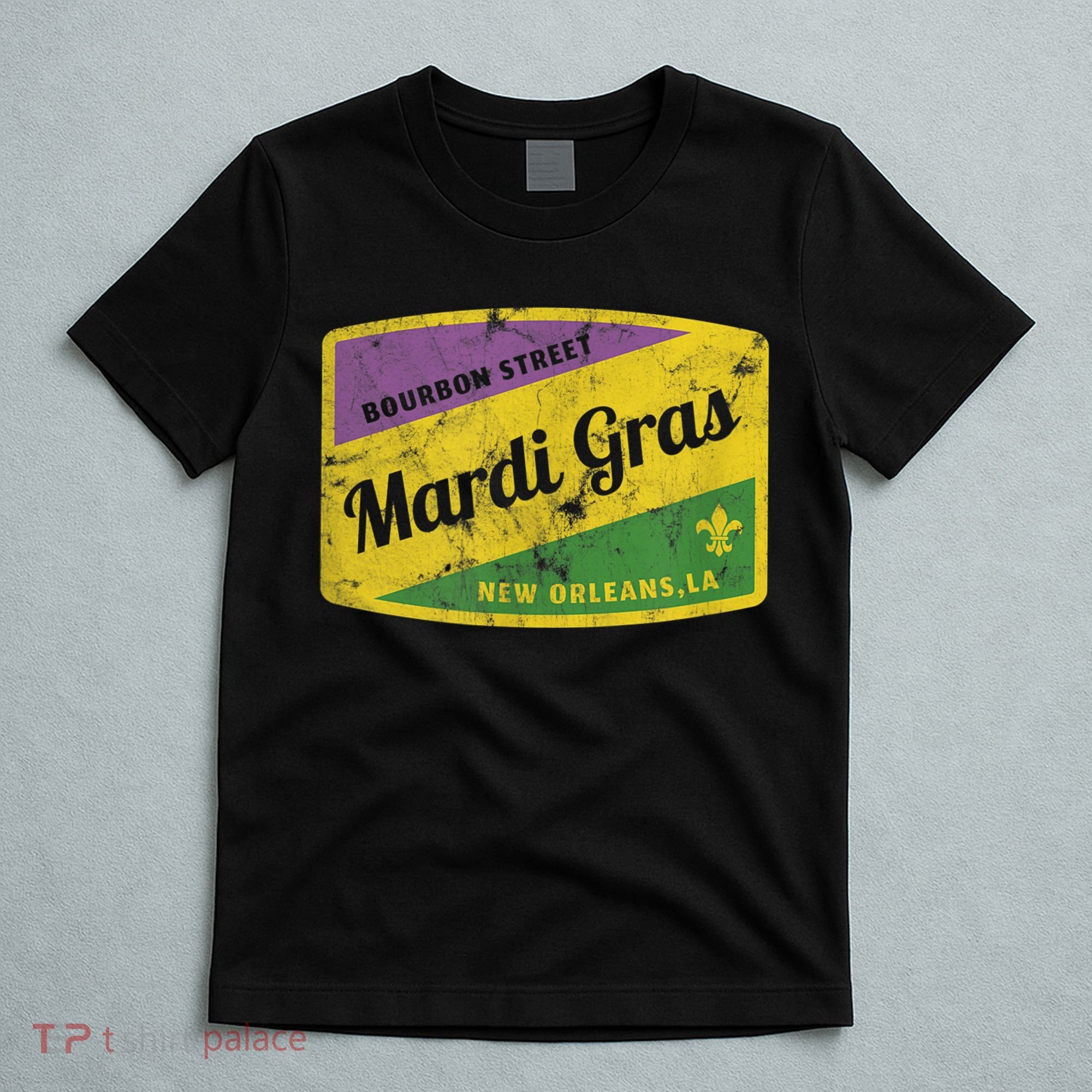 Mardi Gras Bourbon Street & New Orleans Retro Gift T-Shirt