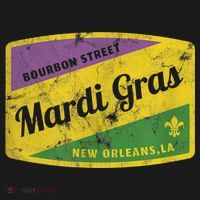 Mardi Gras Bourbon Street & New Orleans Retro Gift Mousepad thumb 1