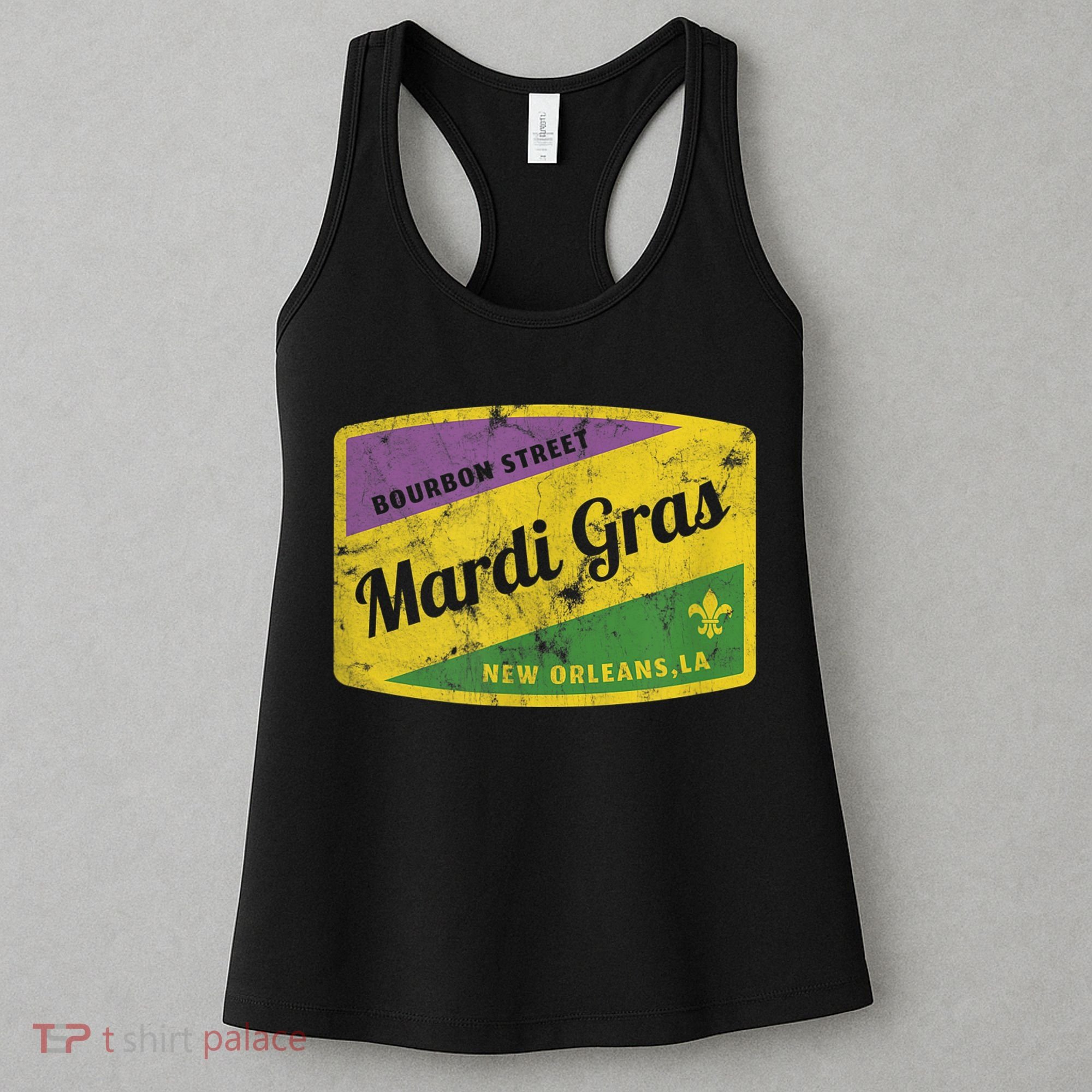 Mardi Gras Bourbon Street & New Orleans Retro Gift Women's Tank Top