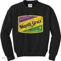 Mardi Gras Bourbon Street & New Orleans Retro Gift Kids Sweatshirt thumb 0