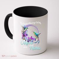 My Greatest Blessings Call Me Mom And Nana Hummingbird Gift Coffee Mug thumb 0
