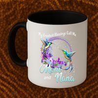 My Greatest Blessings Call Me Mom And Nana Hummingbird Gift Coffee Mug thumb 2
