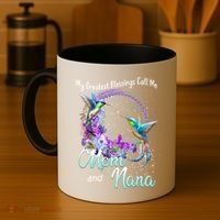 My Greatest Blessings Call Me Mom And Nana Hummingbird Gift Coffee Mug thumb 4