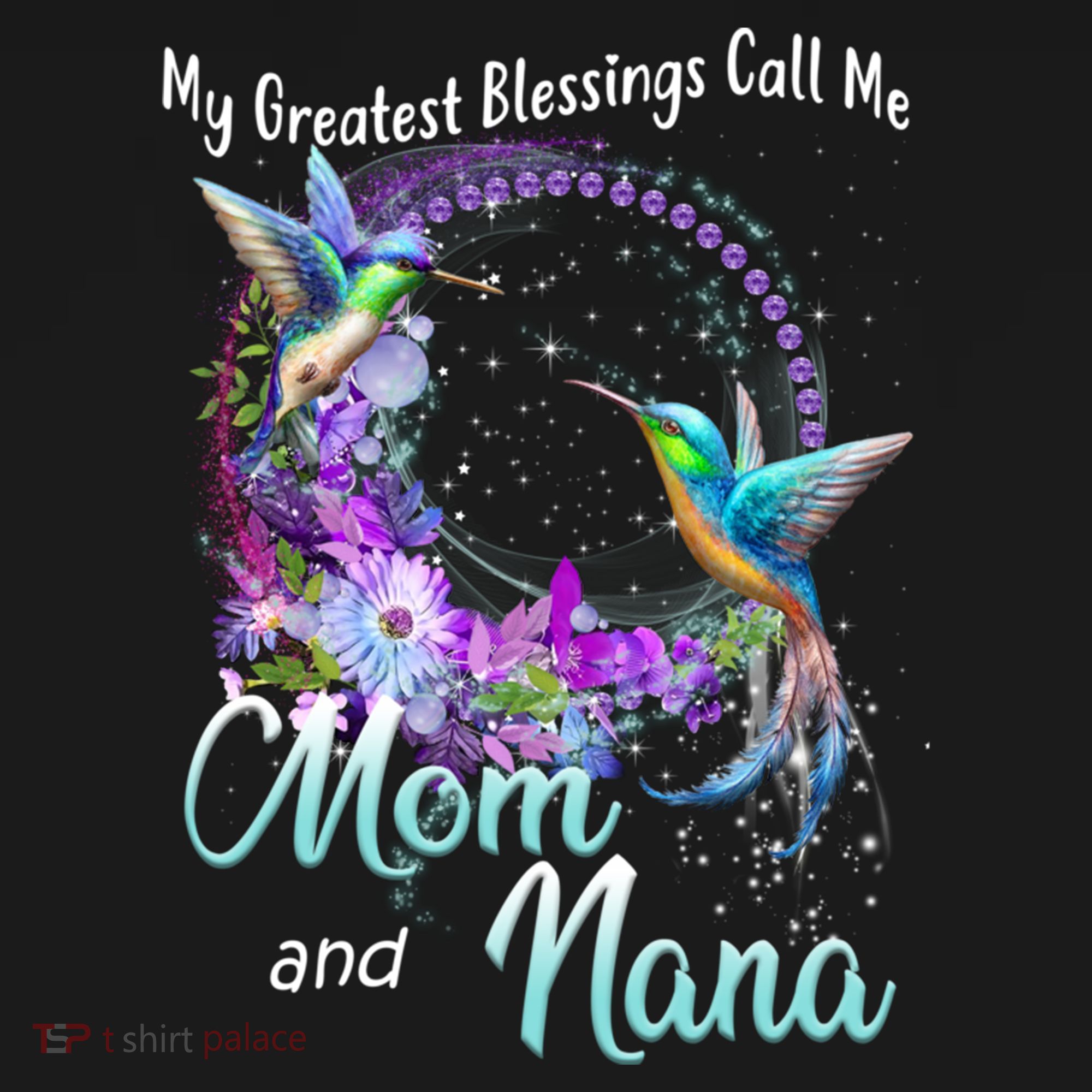 My Greatest Blessings Call Me Mom And Nana Hummingbird Gift Women's Hoodie