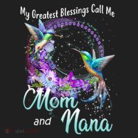 My Greatest Blessings Call Me Mom And Nana Hummingbird Gift Hat thumb 2