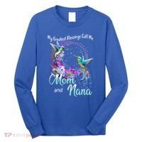 My Greatest Blessings Call Me Mom And Nana Hummingbird Gift Long Sleeve Shirt thumb 0