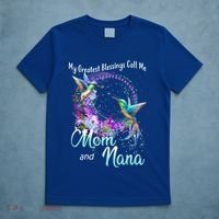 My Greatest Blessings Call Me Mom And Nana Hummingbird Gift T-Shirt thumb 5