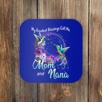 My Greatest Blessings Call Me Mom And Nana Hummingbird Gift Coaster thumb 0