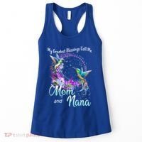 My Greatest Blessings Call Me Mom And Nana Hummingbird Gift Women's Tank Top thumb 0