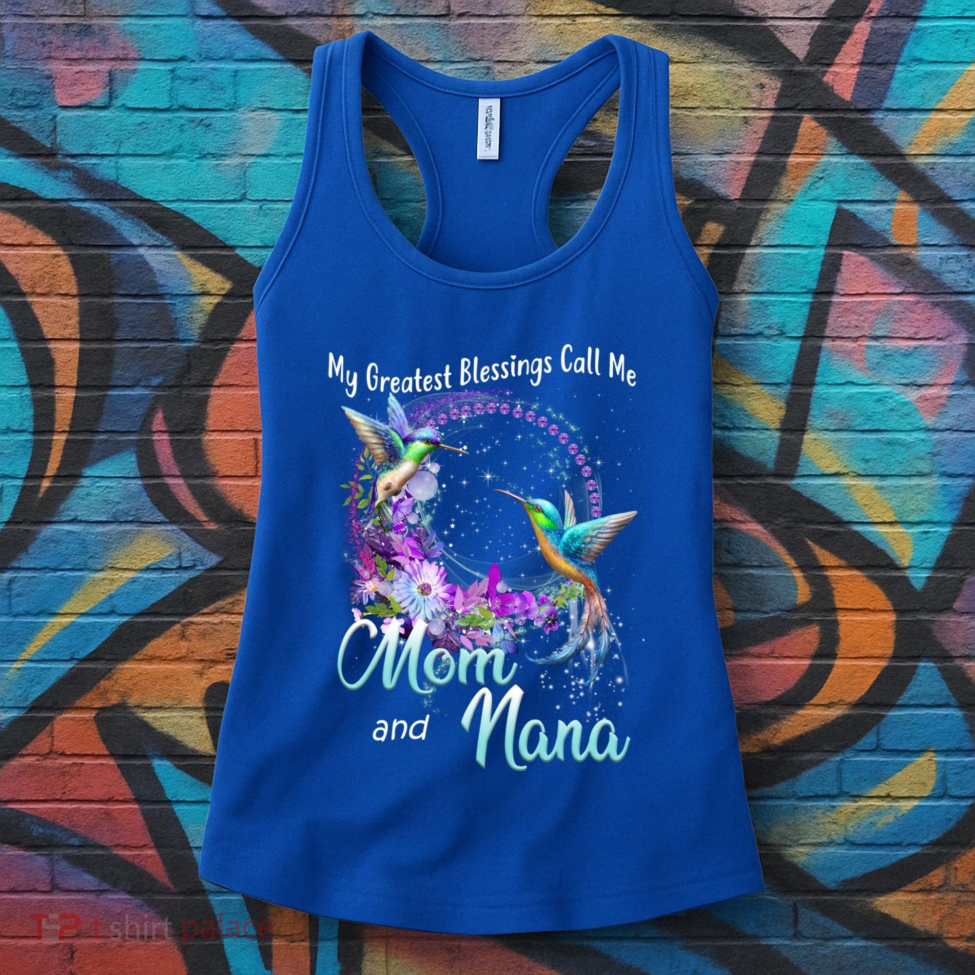 My Greatest Blessings Call Me Mom And Nana Hummingbird Gift Women's Tank Top