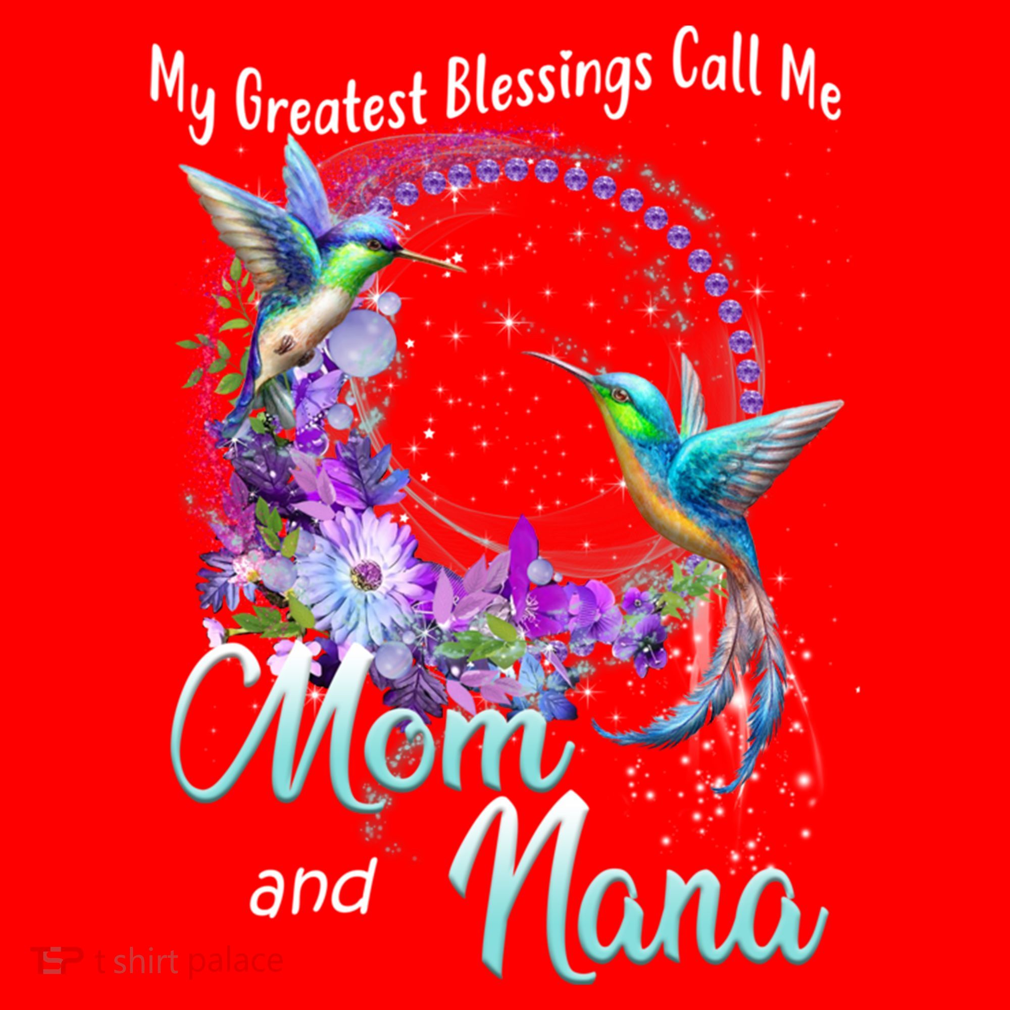 My Greatest Blessings Call Me Mom And Nana Hummingbird Gift Santa Hat