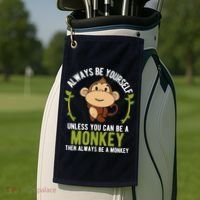 Monkey Gift Be Yourself Unless Be A Monkey Golf Towel thumb 2