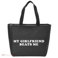 My Girlfriend Beats Me Funny Tote Bag thumb 0