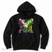 Mardi Gras Baseball Bat Ice Cream Drip Hoodie thumb 0