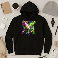 Mardi Gras Baseball Bat Ice Cream Drip Hoodie thumb 3