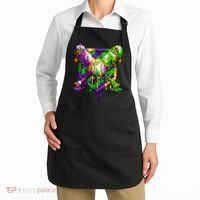 Mardi Gras Baseball Bat Ice Cream Drip Apron thumb 2