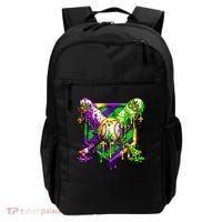 Mardi Gras Baseball Bat Ice Cream Drip Backpack thumb 0