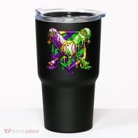 Mardi Gras Baseball Bat Ice Cream Drip Tumbler thumb 0