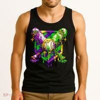 Mardi Gras Baseball Bat Ice Cream Drip Tank Top thumb 3