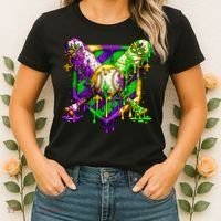 Mardi Gras Baseball Bat Ice Cream Drip Women's T-Shirt thumb 2